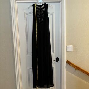 High neck, long elegant dress